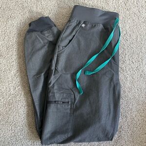Figs High Waisted Zamora Jogger Scrub Pants - Graphite, Size Medium